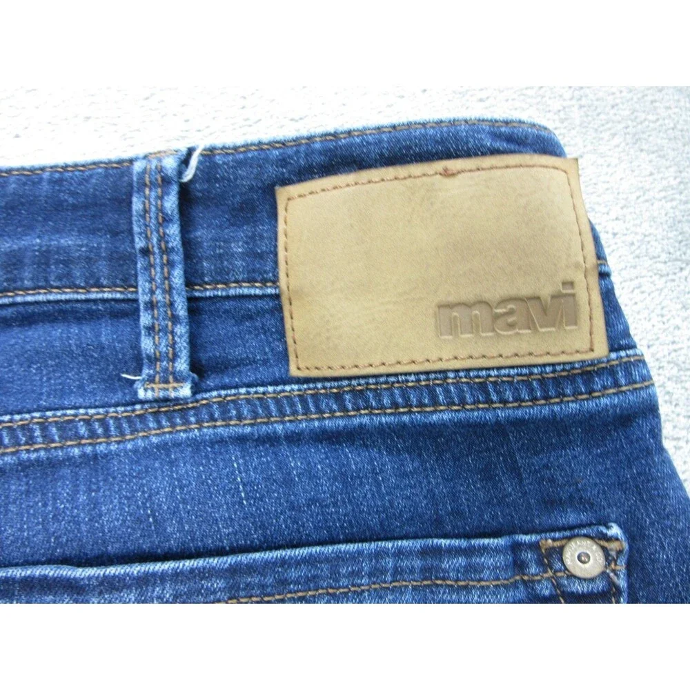 Mavi Jeans Zach Mens 38x36 (Actual 35 x 34) Straight Leg Dark Wash Blue 5-Pocket